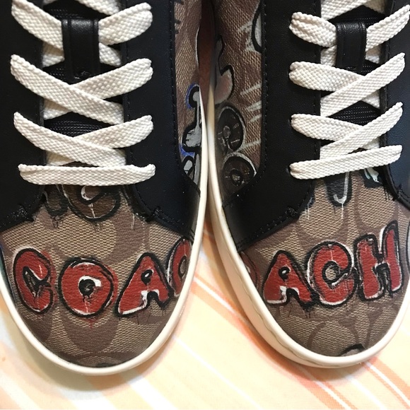 🥰 Coach X Mint + Serf Clip Low Top Sneaker In Signature Canvas - Picture 8 of 16